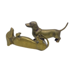 Solid Bronze Dachshunds (Set of 2)