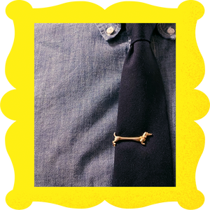 Vintage Gold-Tone Dachshund Tie Clip