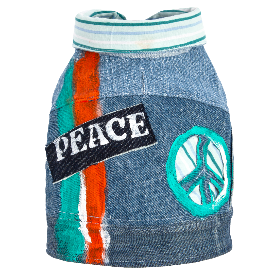 'Peace' Denim Vest (Final Sale)