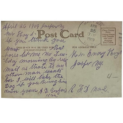 Kissing Dachshunds Postcard, c. 1909