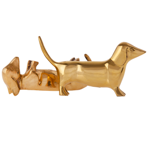 Solid Brass Dachshunds (Set of Two)